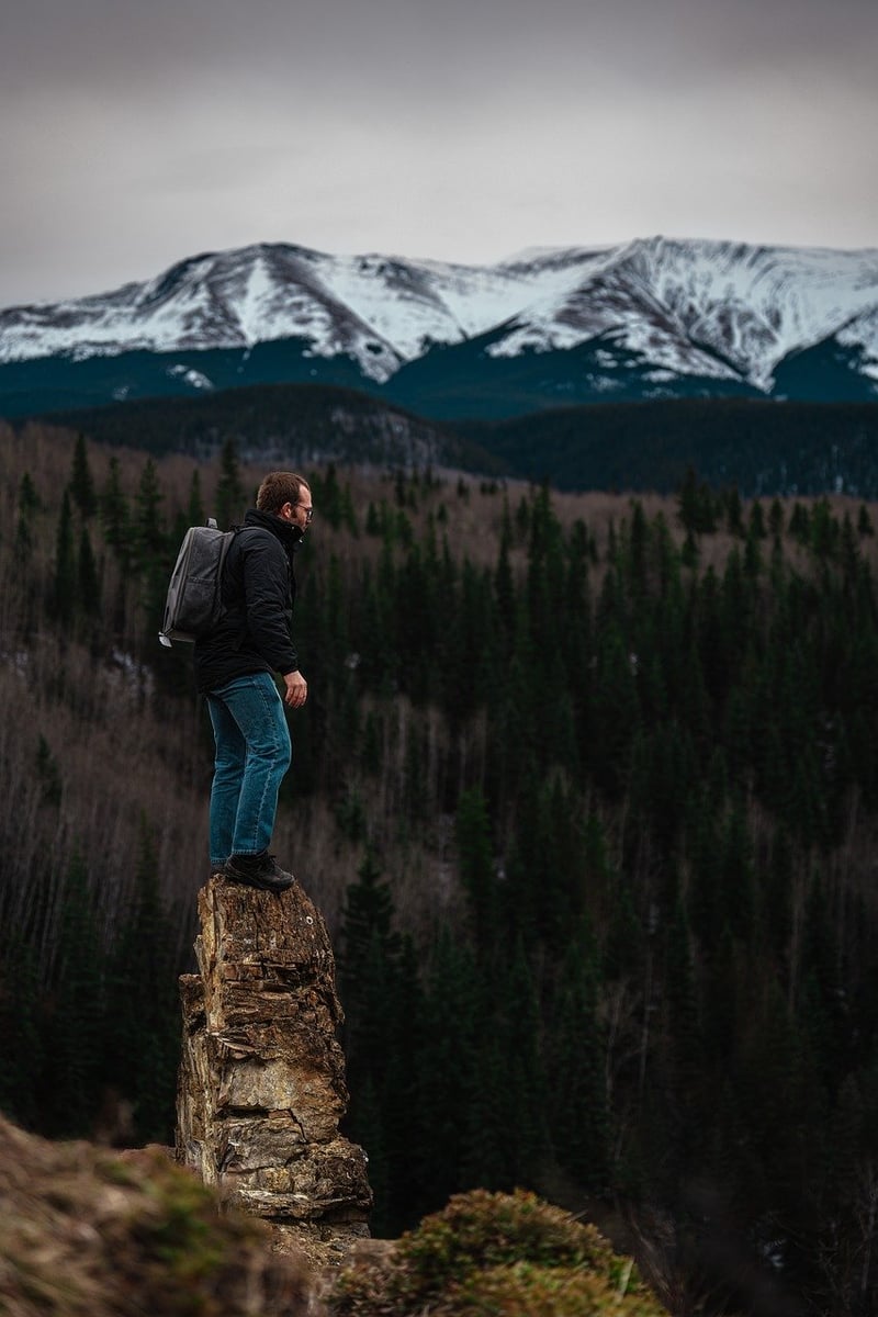 Hiking in the mountains